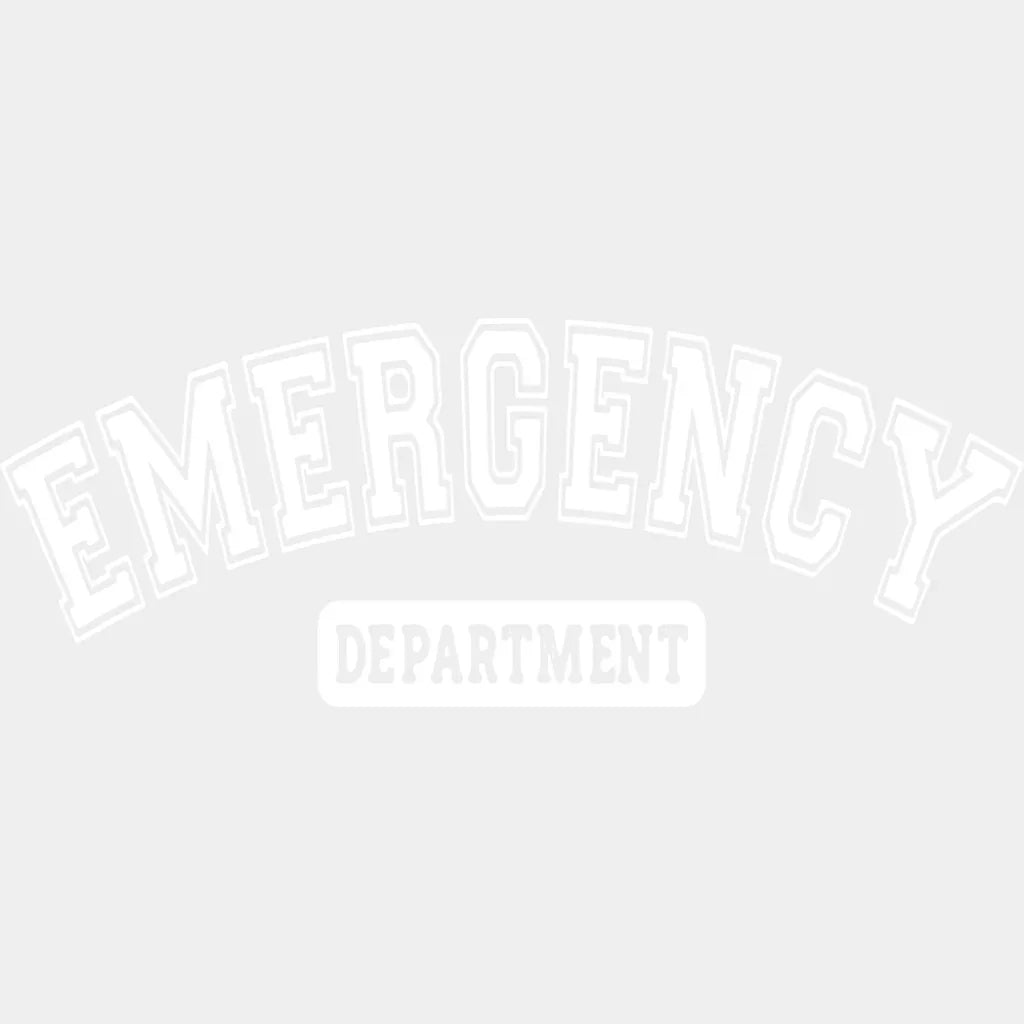Emergency Department - Nurse DTF Transfer Adult Unisex - S & M (10’’) / Light Color Design (See Imaging)
