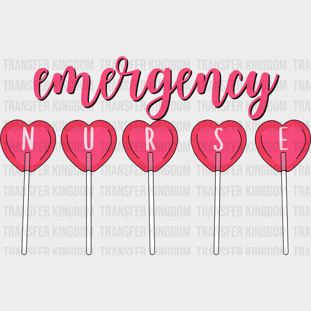 Emergency Nurse Valentines Day Design - Dtf Heat Transfer