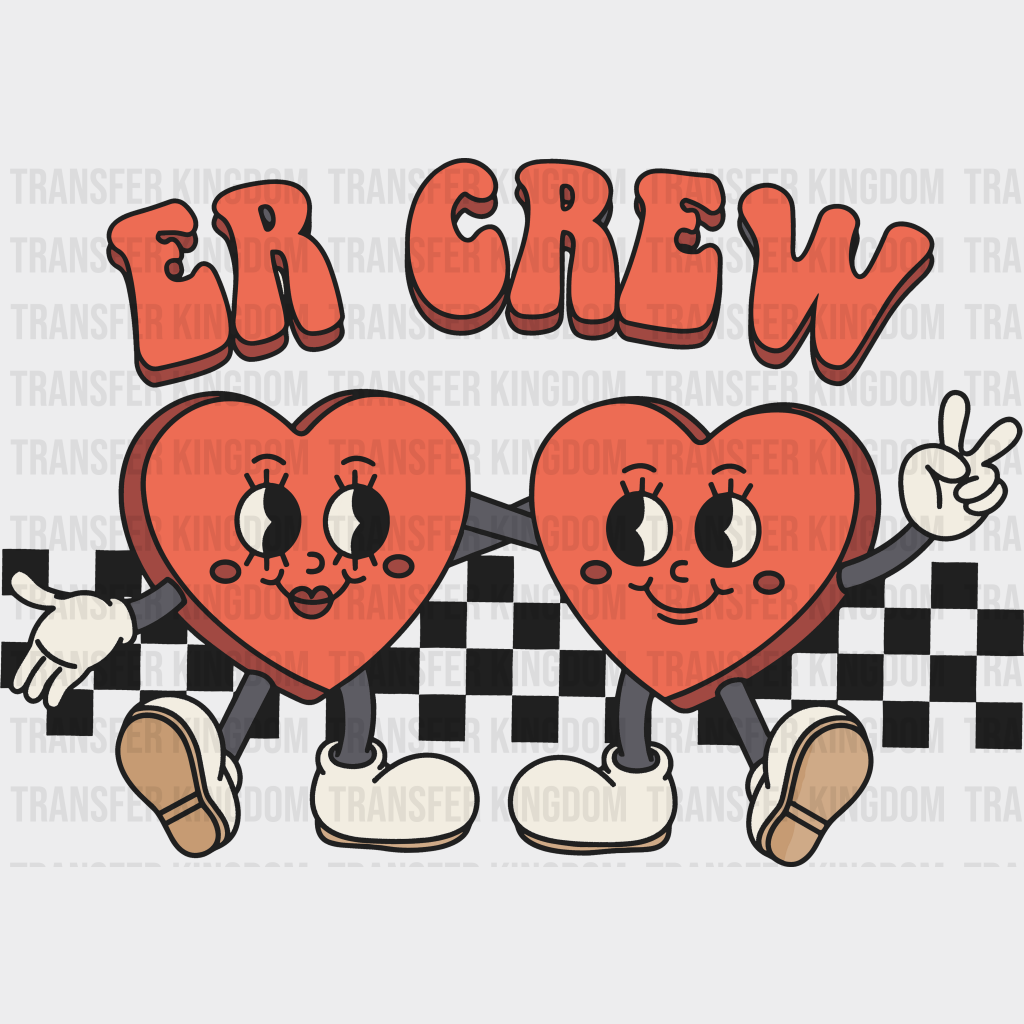Er Crew Valentines Day Design - Dtf Heat Transfer