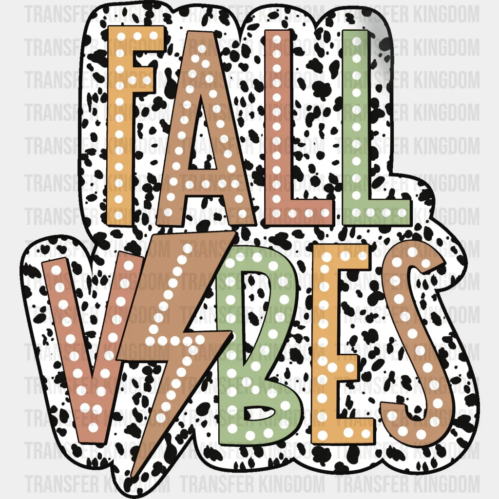 Fall Vibes Dalmatian Design - Dtf Heat Transfer