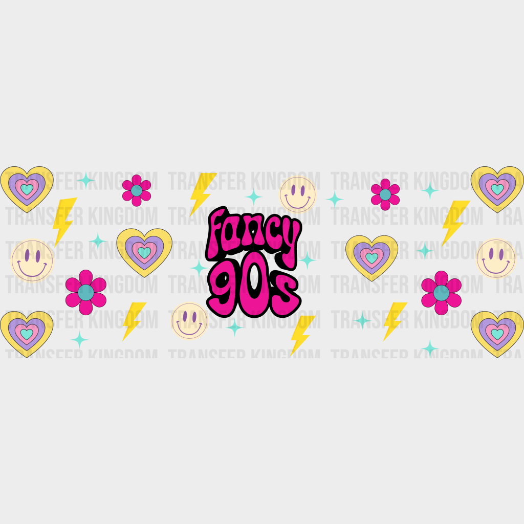 Fancy 90’S Uv Dtf Transfer Cup Wrap Sticker