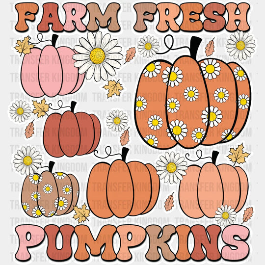 Farm Fresh Pumpkins - Fall Dtf Transfer Unisex S & M (10’’) / Light Color Design See Imaging