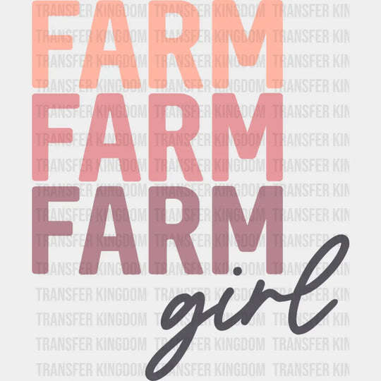 Farm Girl - Back To School First Day Of Farmer Kids Design Dtf Heat Transfer