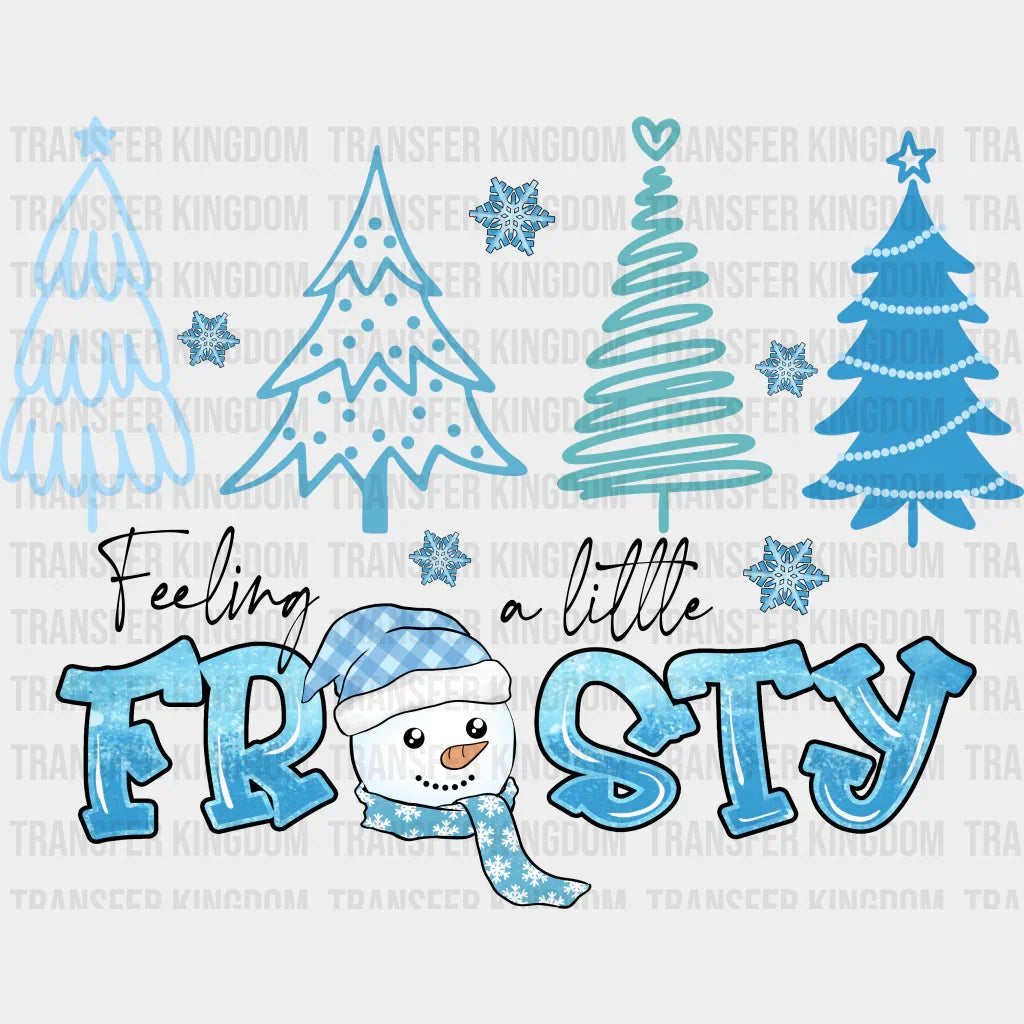 Feeling A Little Frosty Tree Design - Winter Iron On Dtf Transfer