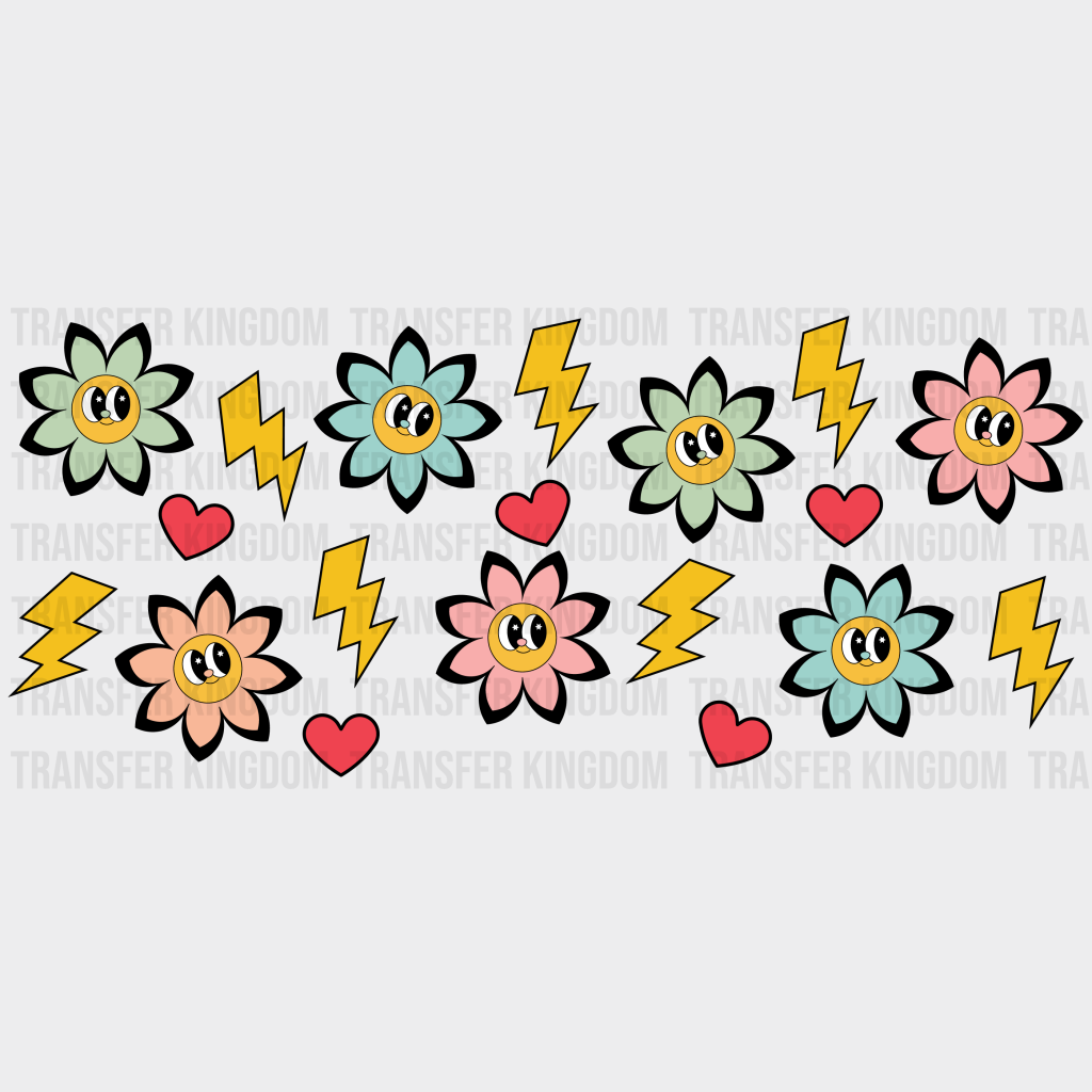 Flowers Uv Dtf Transfer Cup Wrap Sticker