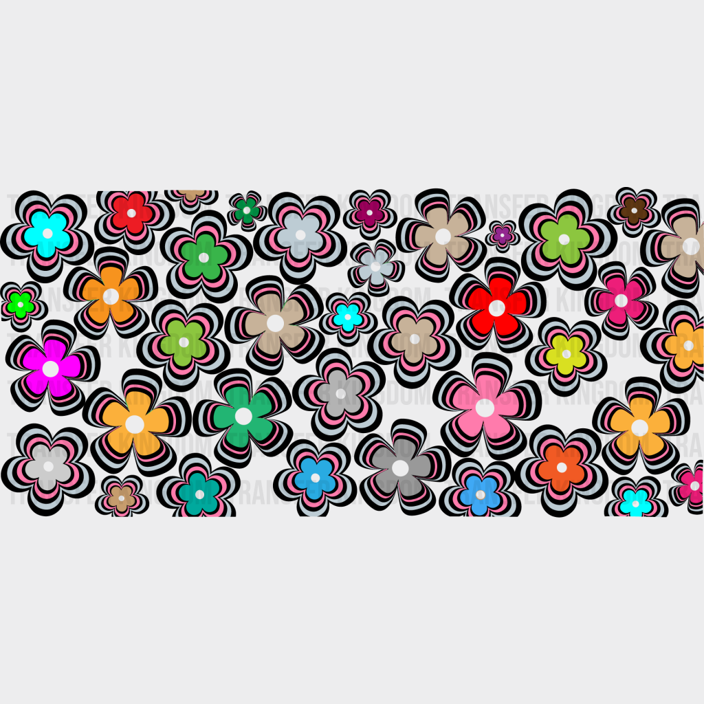 Flowers Uv Dtf Transfer Cup Wrap Sticker