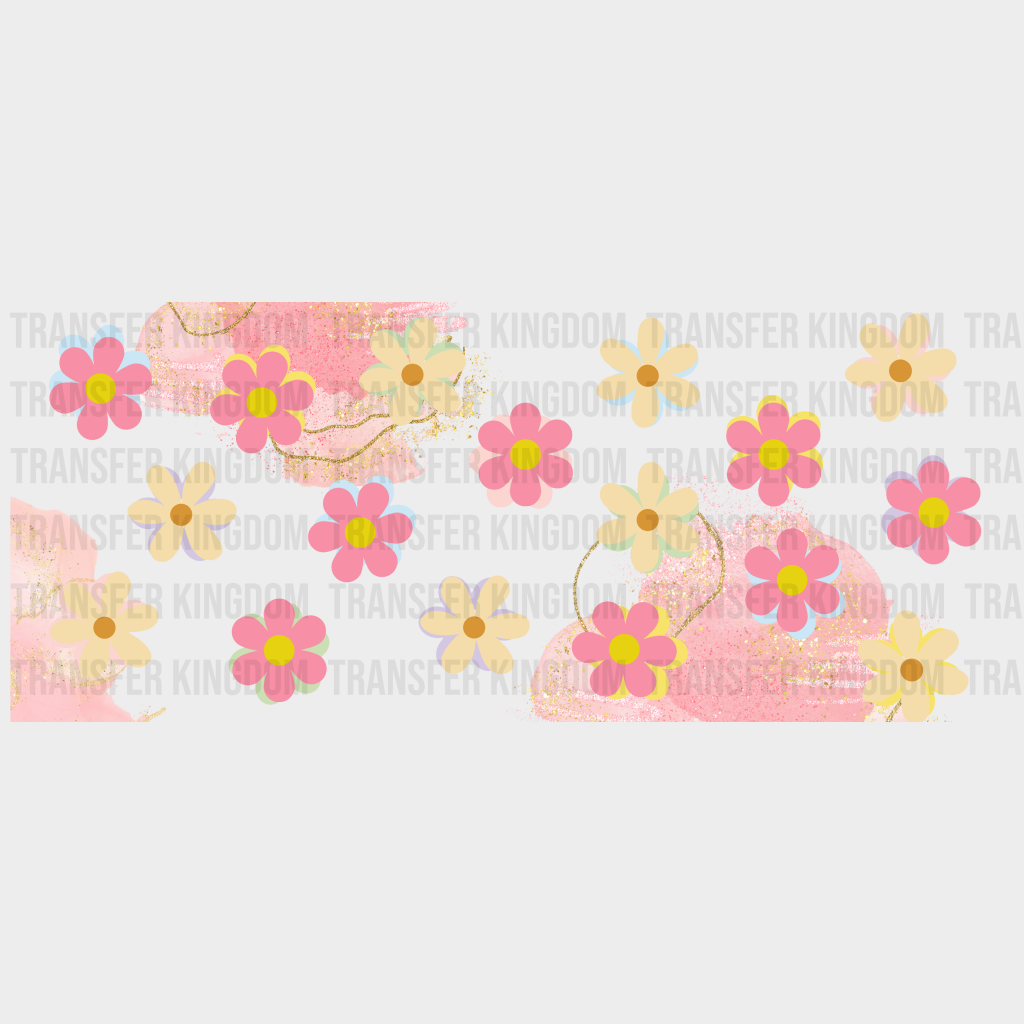 Flowers Uv Dtf Transfer Cup Wrap Sticker