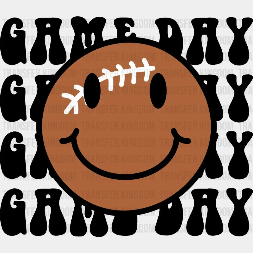Football Game Day Smiley Dtf Transfer
