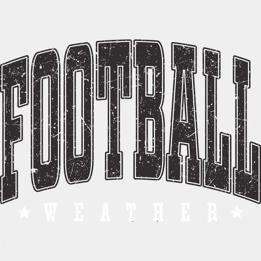 Football Weather Football DTF Transfer Adult Unisex S & M (10’’) / Light Color Design (See Imaging)