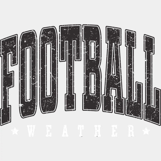 Football Weather Football DTF Transfer Adult Unisex S & M (10’’) / Light Color Design (See Imaging)