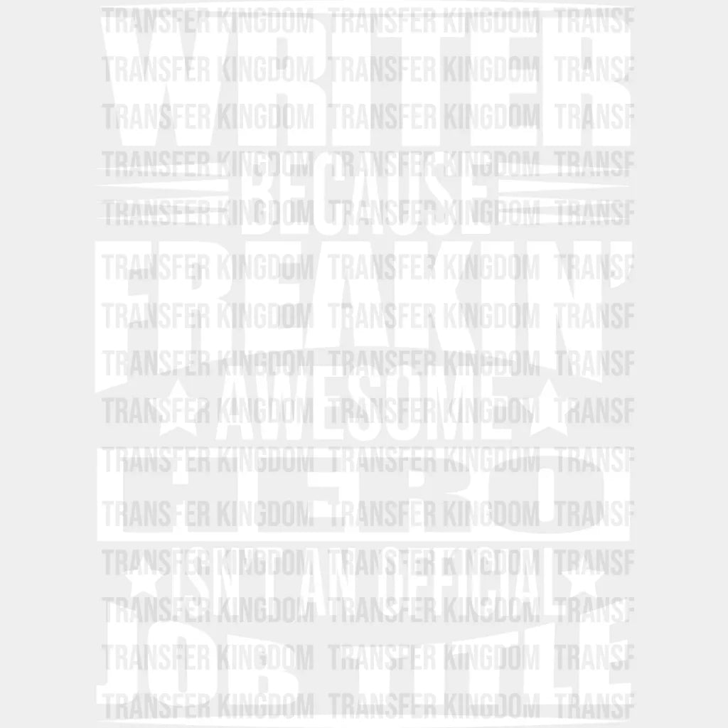 Freaking Awesome Hero - Writing Dtf Heat Transfer Unisex S & M (10’’) / Light Color Design See