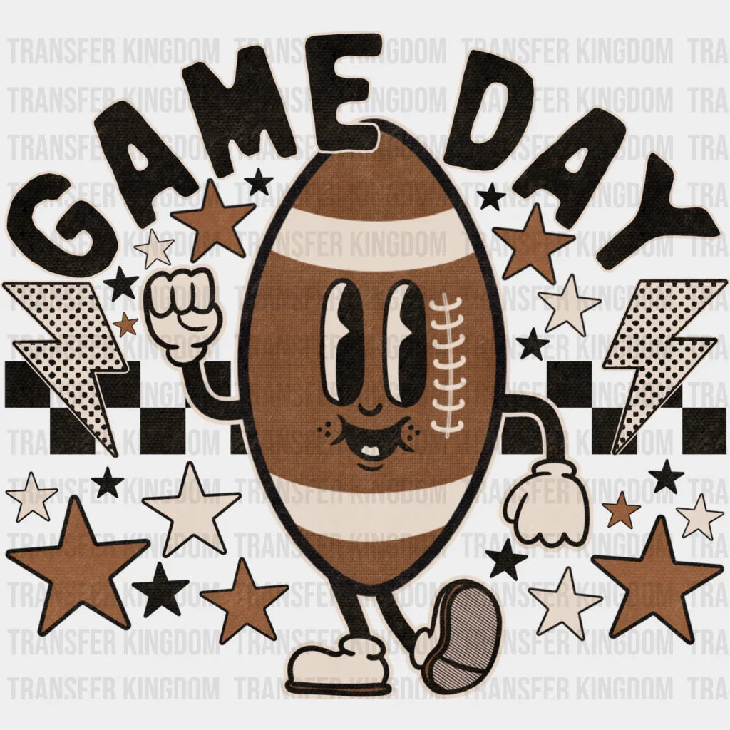 Gameday Smiley Football Design - Dtf Heat Transfer