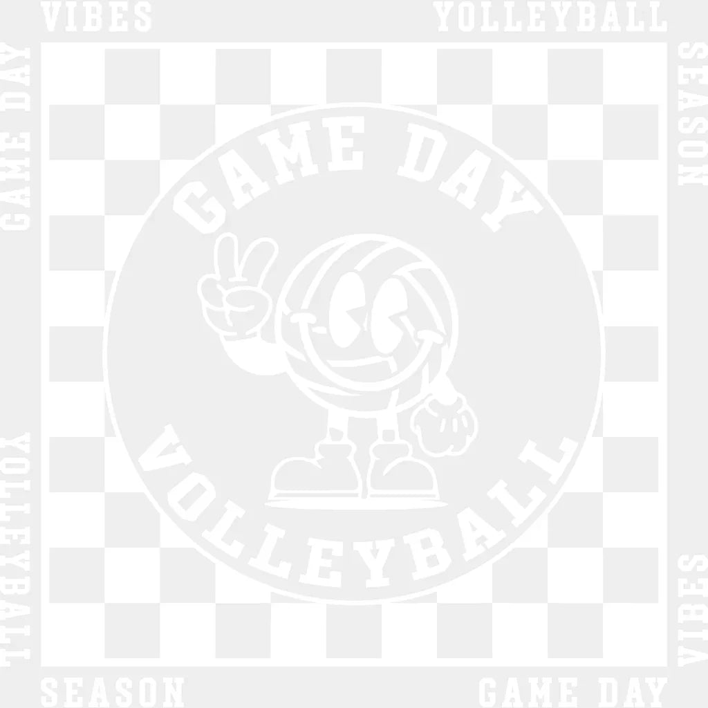 Gameday Volleyball Design - Dtf Heat Transfer Unisex S & M (10’’) / Light Color (See Imaging)