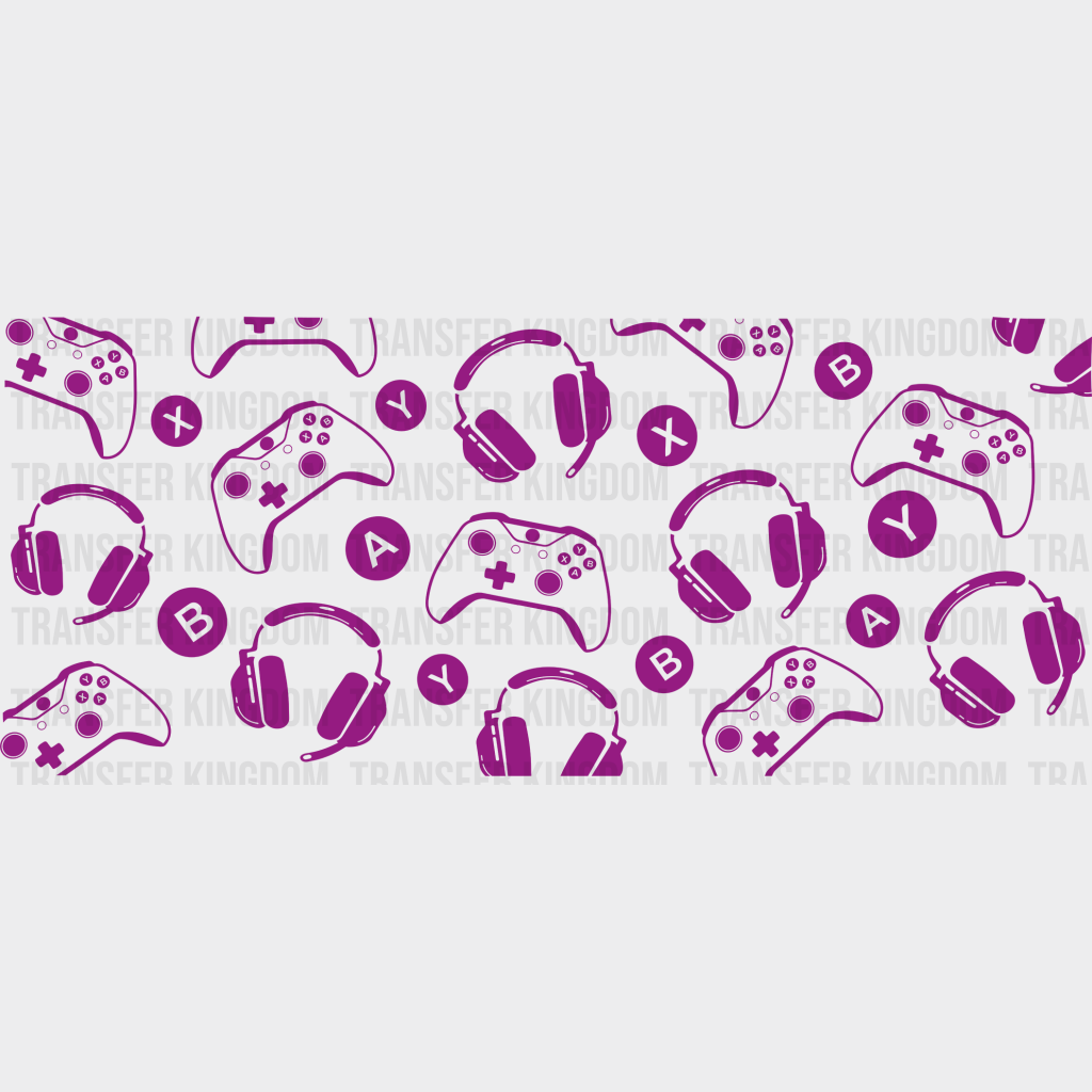 Gaming Setup Uv Dtf Transfer Cup Wrap Sticker