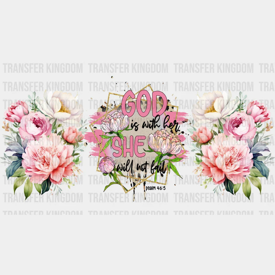 God Is With Her Easter UV DTF Transfer Cup Wrap UV DTF Sticker - Transfer Kingdom