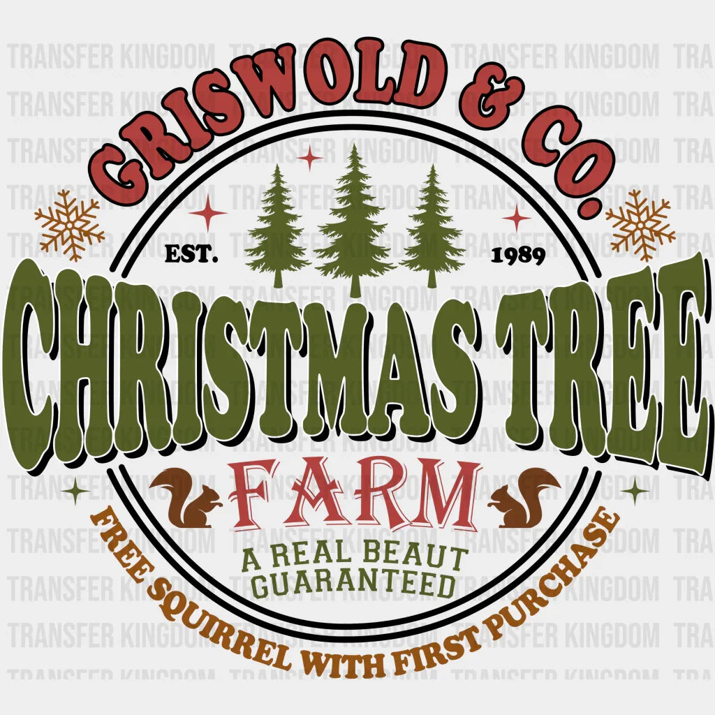 Griswold Tree Farm Christmas Design - Dtf Heat Transfer