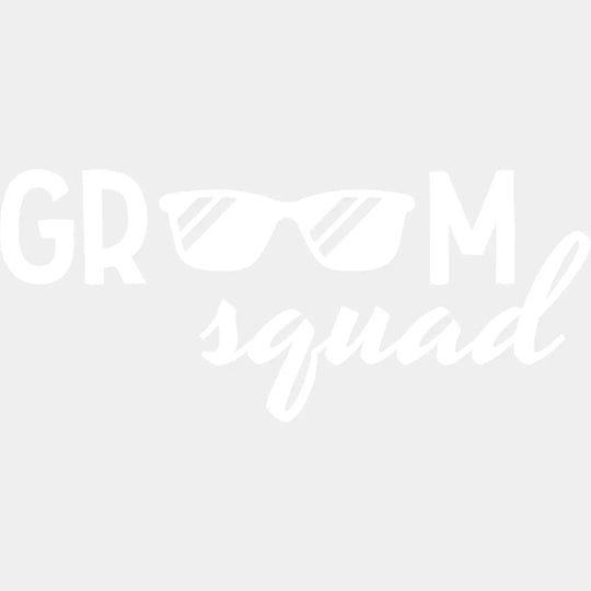 Groom Squad Sunglasses B&W Design - Bachelor DTF Transfer Unisex - S & M (10’’) Light Color Design (See imaging)