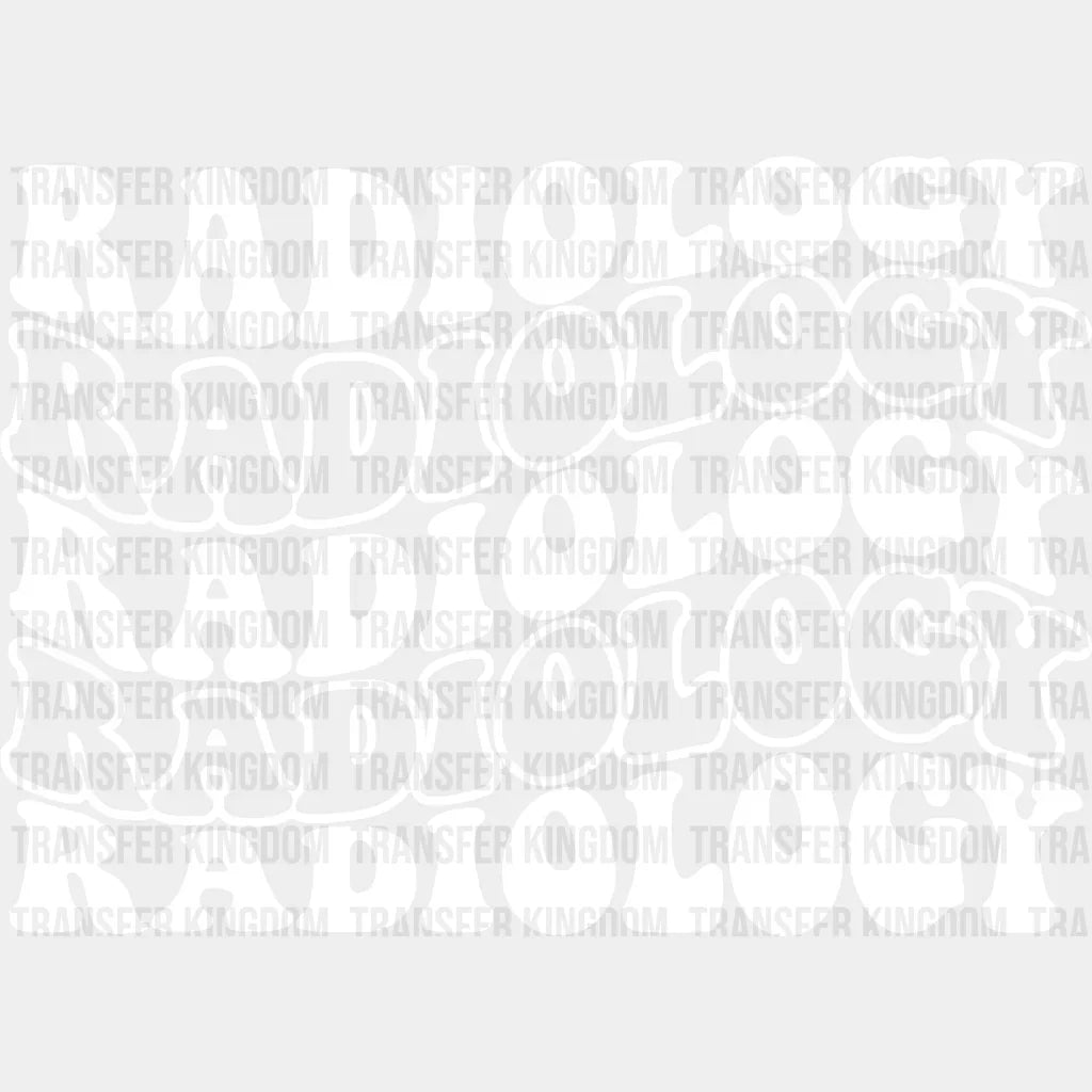 Groovy Radiology Design - Dtf Transfers Unisex S & M (10’’) / Light Color See Imaging