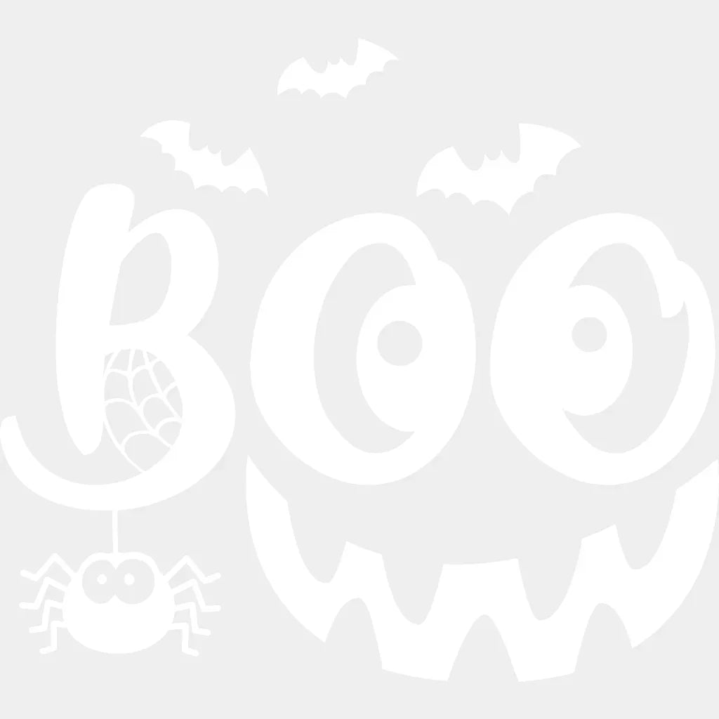 Halloween Boo Pumpkin Smile Face Design - Dtf Heat Transfer