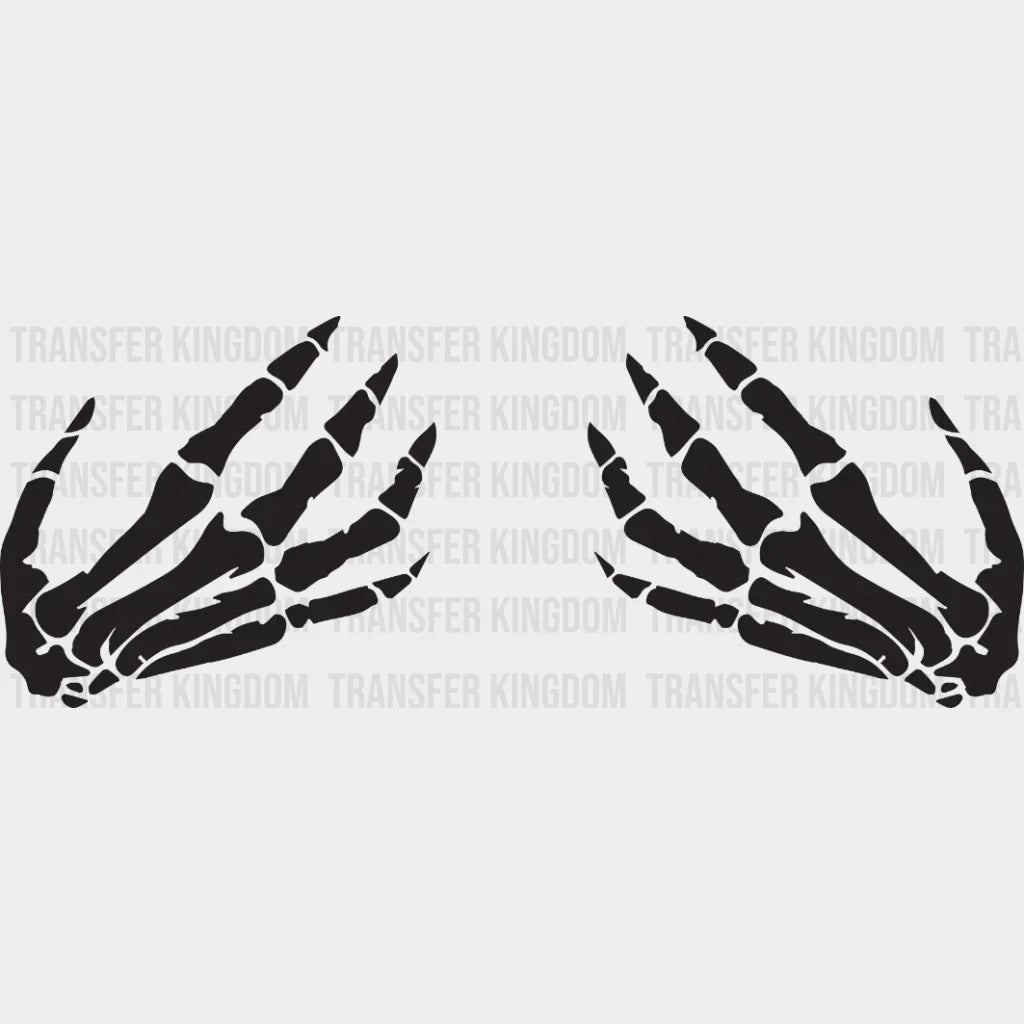 Halloween Skeleton Hand Design - Dtf Heat Transfer