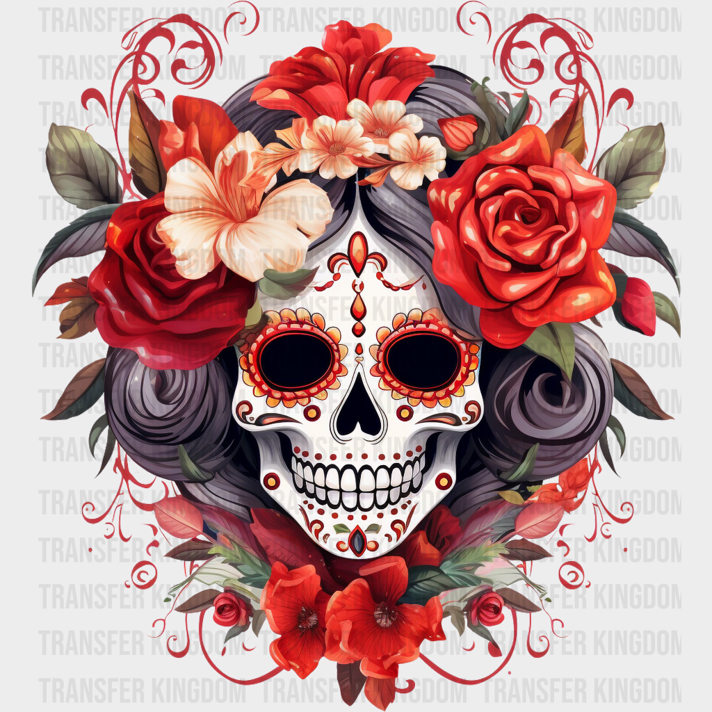 HALLOWEEN SKULL Design - DTF heat transfer - Transfer Kingdom