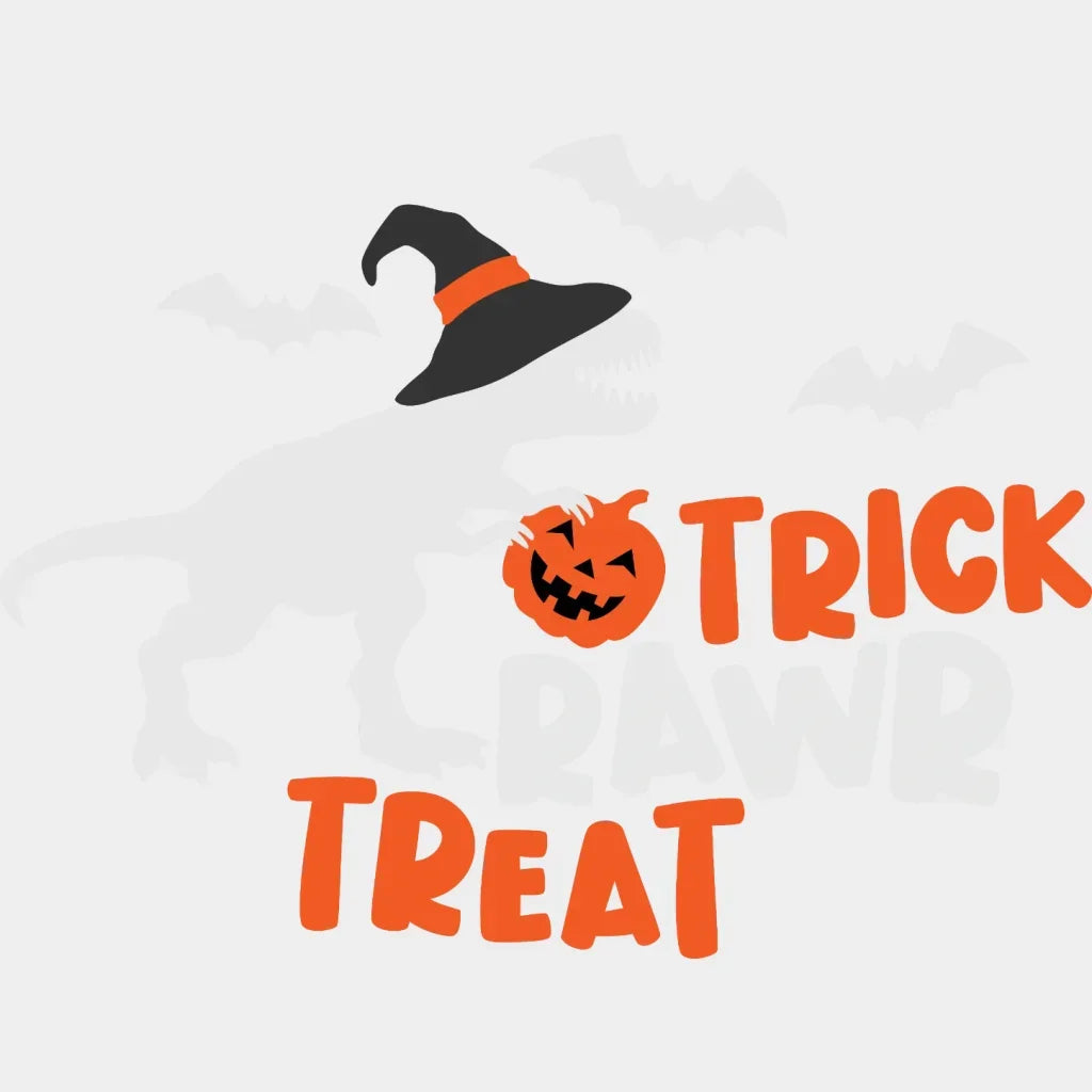 Halloween Trick Rawr Treat Tyrannosaurus T-Rex Dinosaur - Dtf Heat Transfer