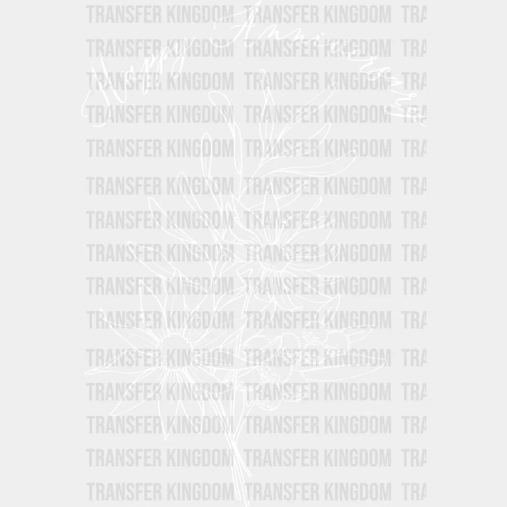 Happy Anniversary Flower - Dtf Heat Transfer Unisex S & M (10’’) / Light Color Design See Imaging