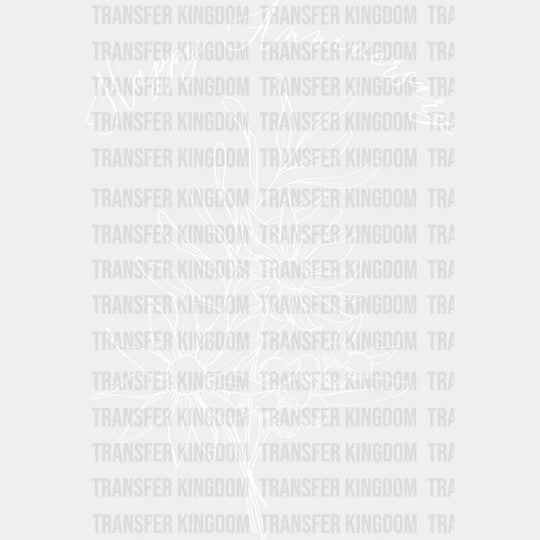 Happy Anniversary Flower - Dtf Heat Transfer Unisex S & M (10’’) / Light Color Design See Imaging