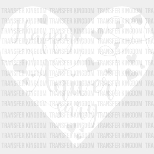 Happy Anniversary Heart - Dtf Heat Transfer Unisex S & M (10’’) / Light Color Design See Imaging