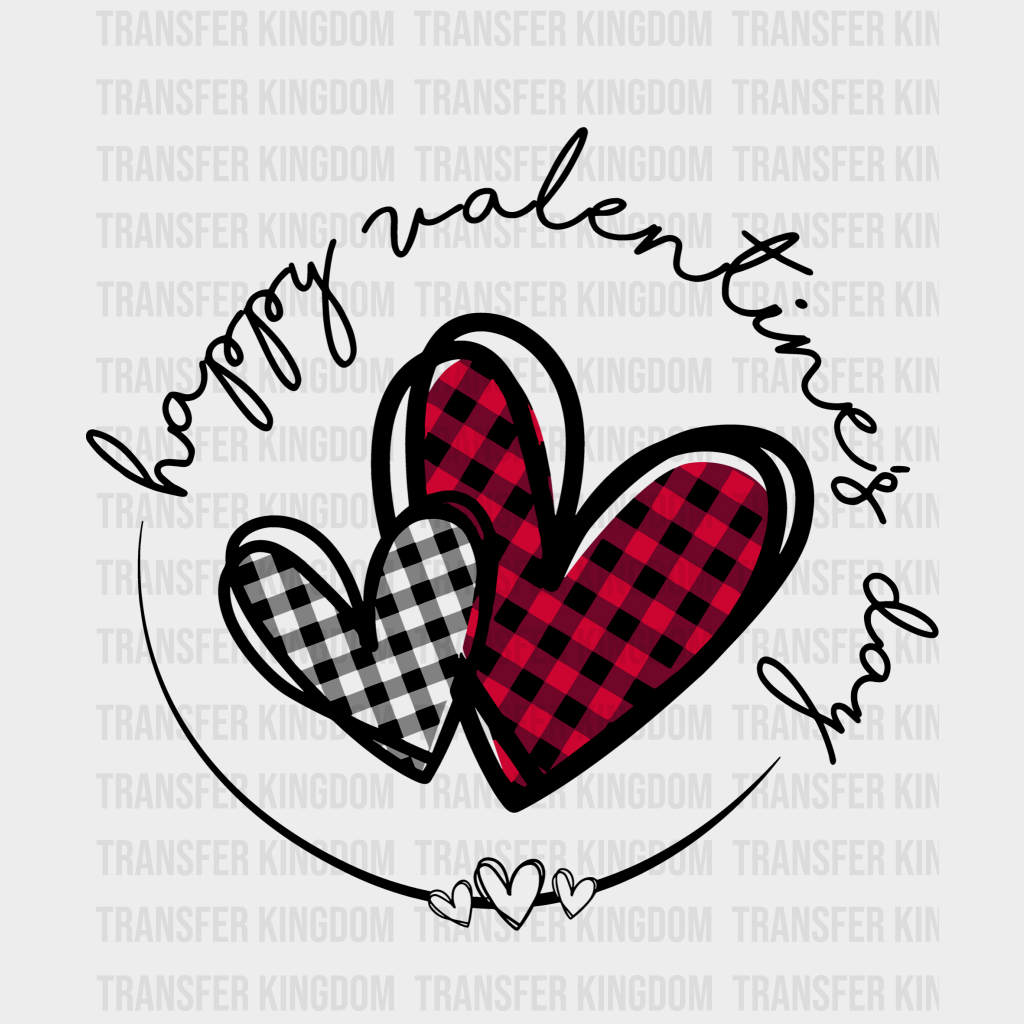 Happy Valentine Heart Valentines Day Design - Dtf Heat Transfer