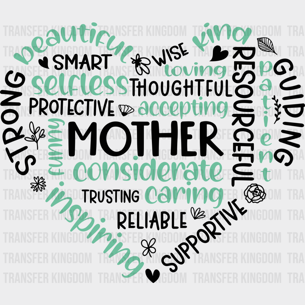 Heart Shape - Mothers Day - DTF Transfer - Transfer Kingdom