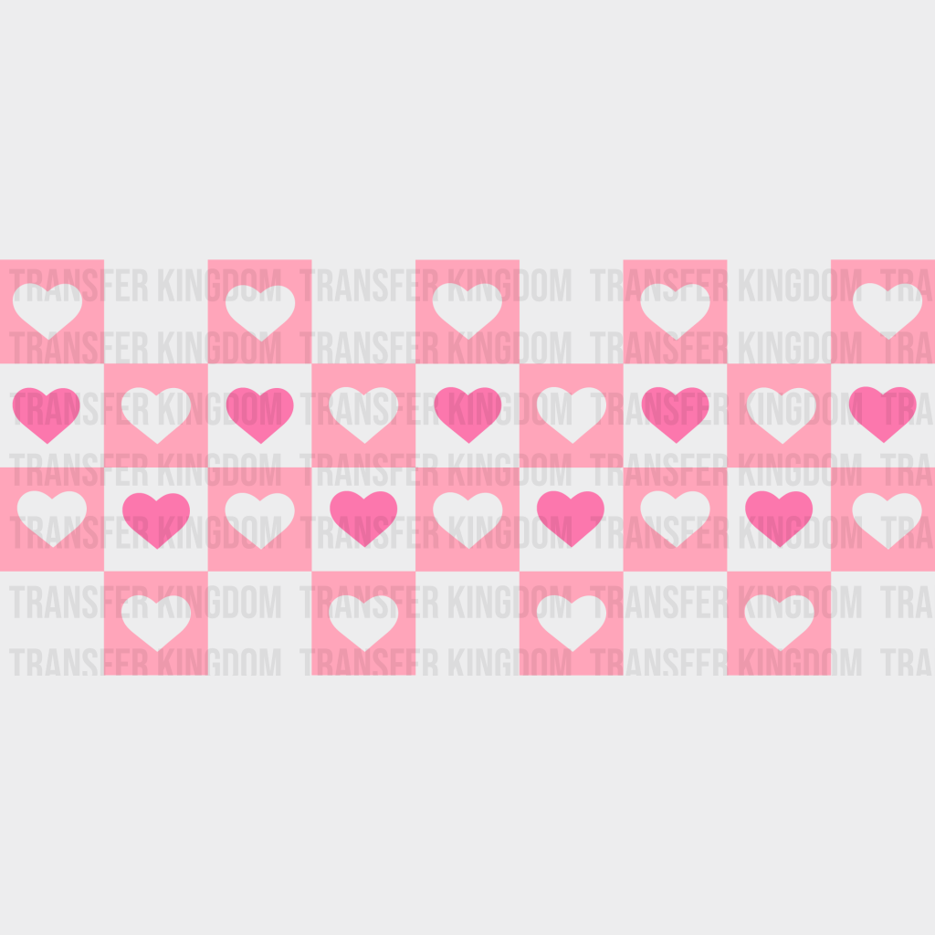 Hearts Design Uv Dtf Transfer Cup Wrap Sticker
