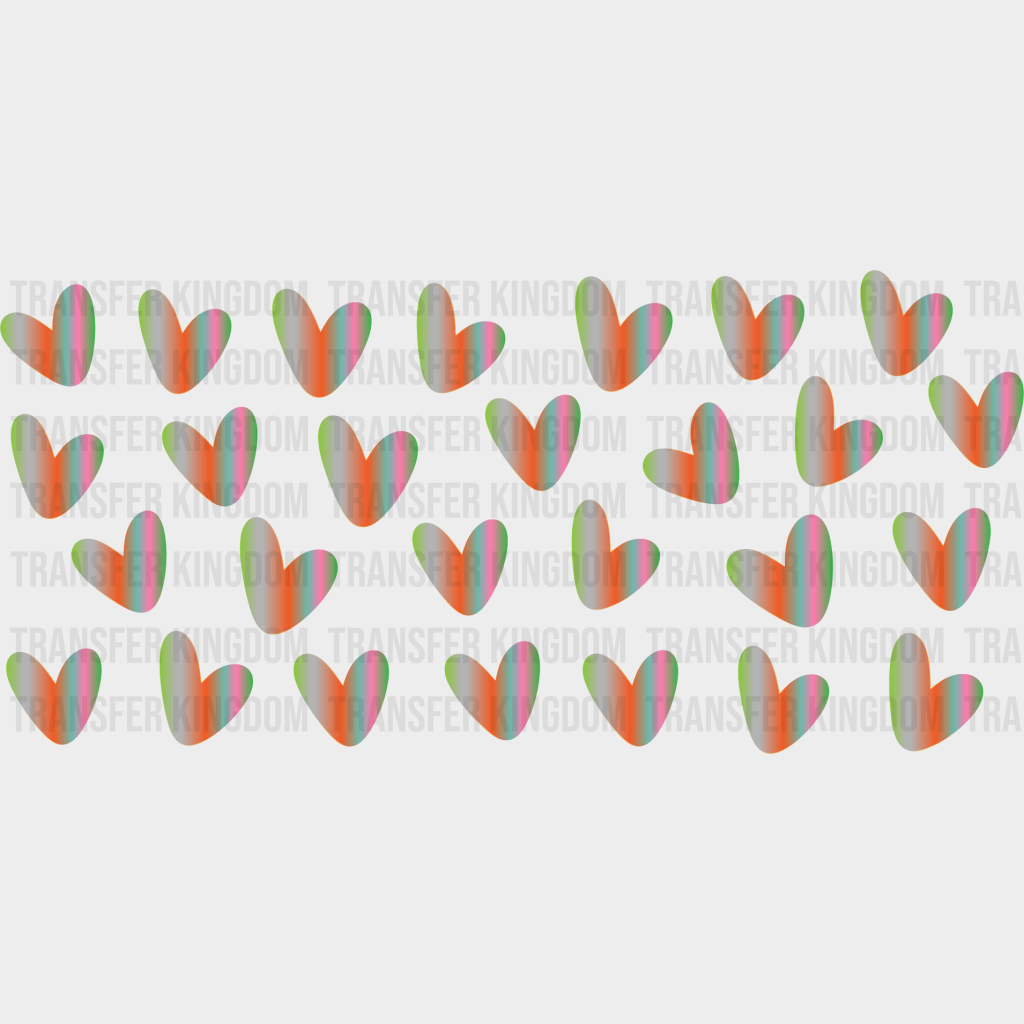 Hearts Uv Dtf Transfer Cup Wrap Sticker
