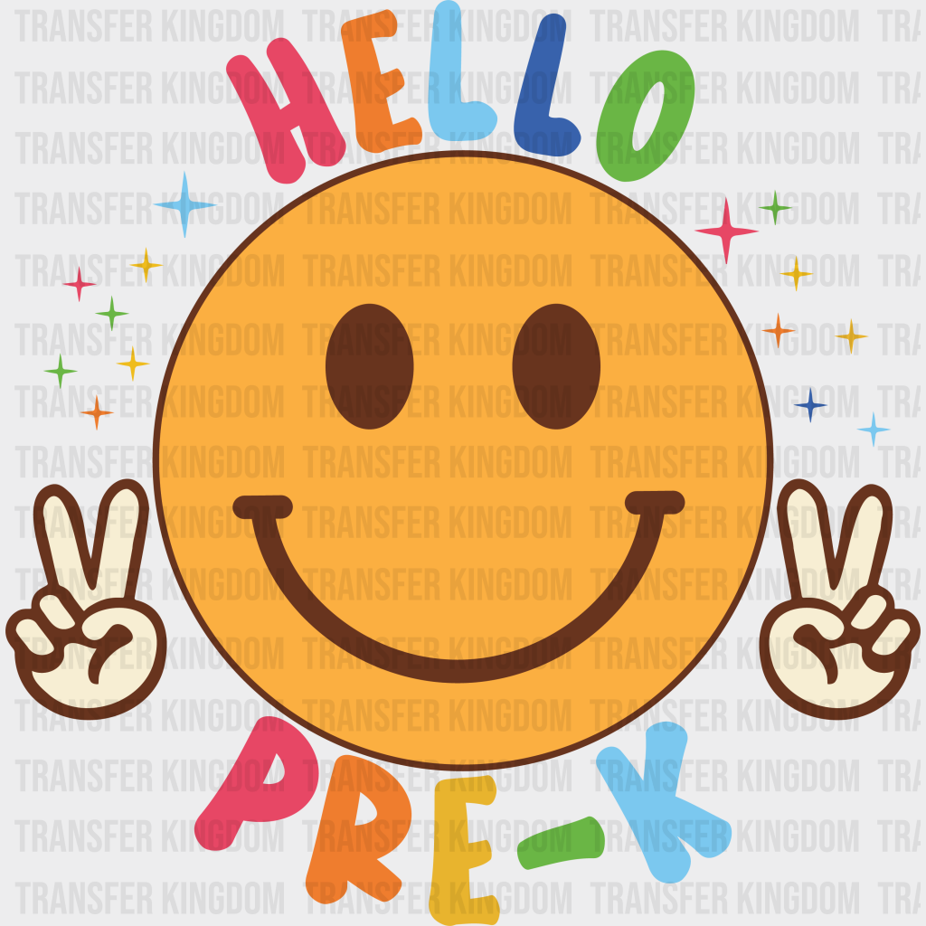 Hello Pre-K - Back To School DTF Transfer - Transfer Kingdom