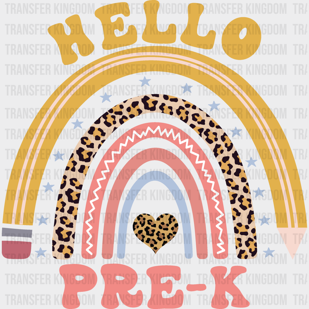 Hello Pre-K - Back To School DTF Transfer - Transfer Kingdom