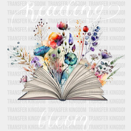 Helps Your Mind Bloom - Reading Dtf Heat Transfer Unisex S & M (10’’) / Light Color Design See