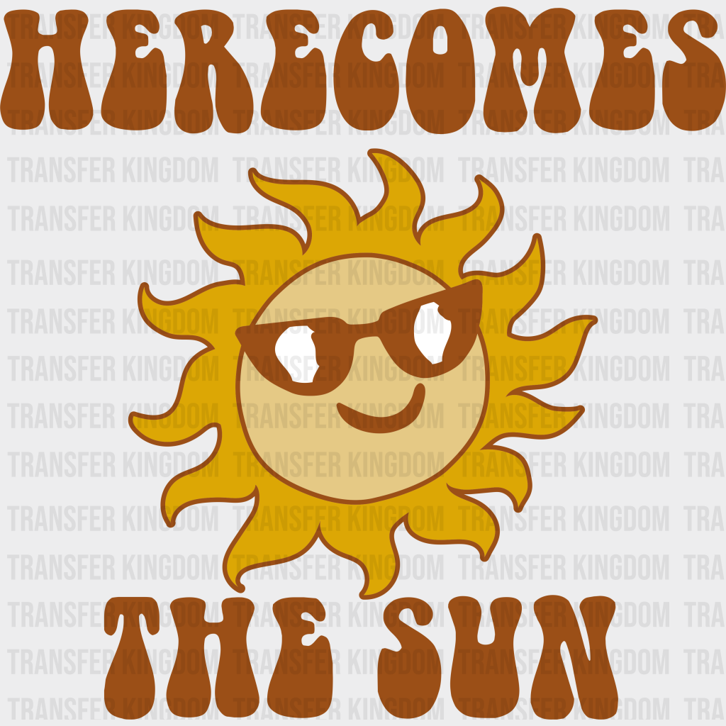 Here Comes The Sun Smiley Dtf Transfer