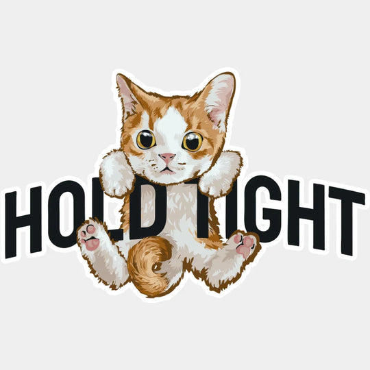 Hold Tight - Cats DTF Transfer Adult Unisex - S & M (10’’) / Light Color Design (See Imaging)