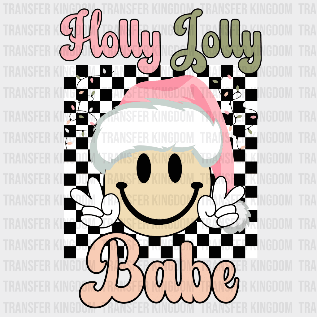 Holly Jolly Babe Christmas Design - Dtf Heat Transfer