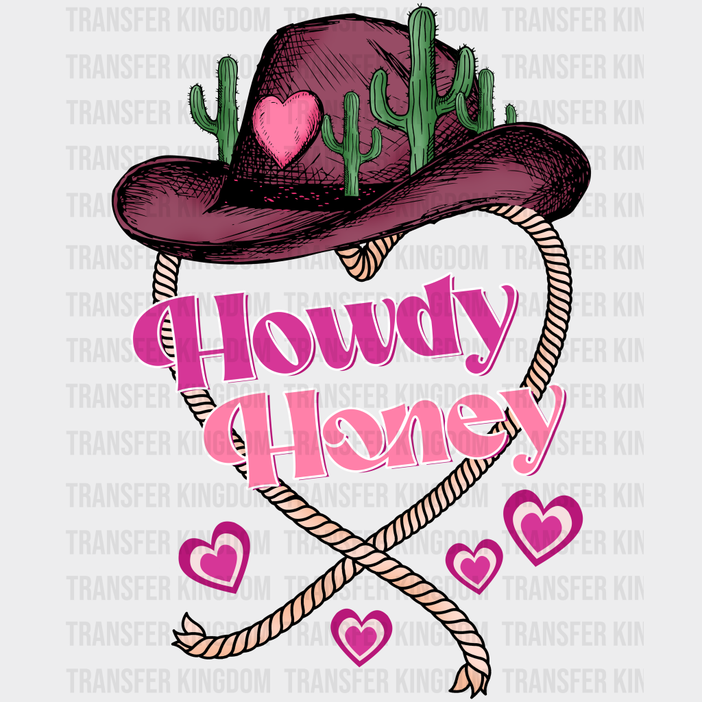 HOWDY HONEY CACTUS HAT - DTF heat transfer - transfer-kingdom