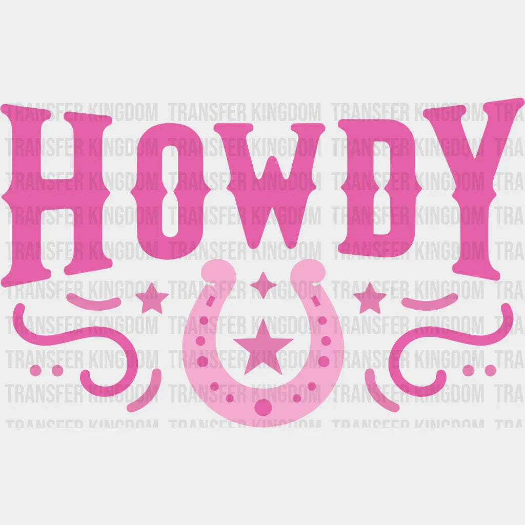 Howdy Horseshoe Design - Cowgirl Dtf Transfers