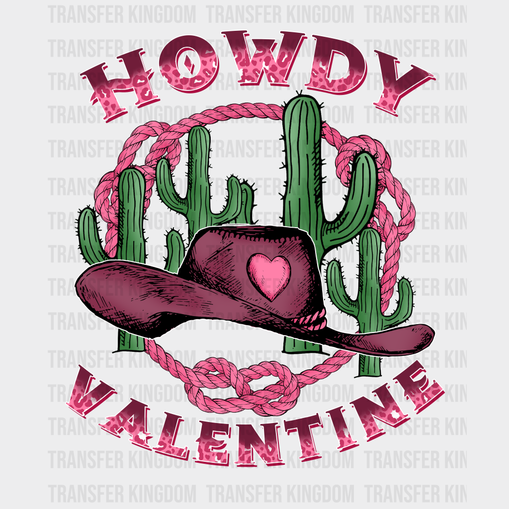 HOWDY VALENTINE CACTUS - DTF heat transfer - transfer-kingdom