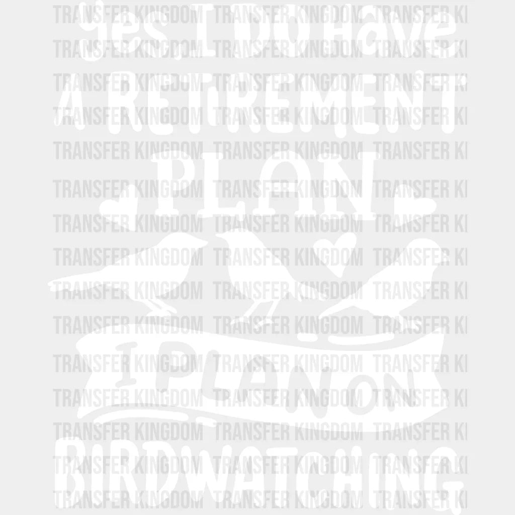 I Plan On Birdwatching - Birds Iron Dtf Transfer Unisex S & M (10’’) / Light Color Design See