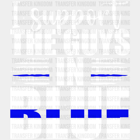 I Support The Guys In Blue - Police Dtf Heat Transfer Unisex S & M (10’’) / Light Color Design