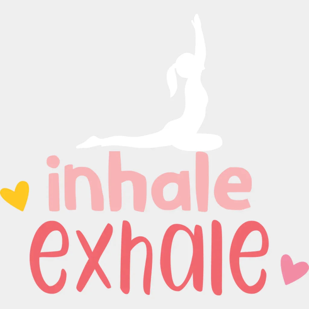 Inhale Exhale - Yoga DTF Transfer Adult Unisex - S & M (10’’) / Light Color Design (See Imaging)