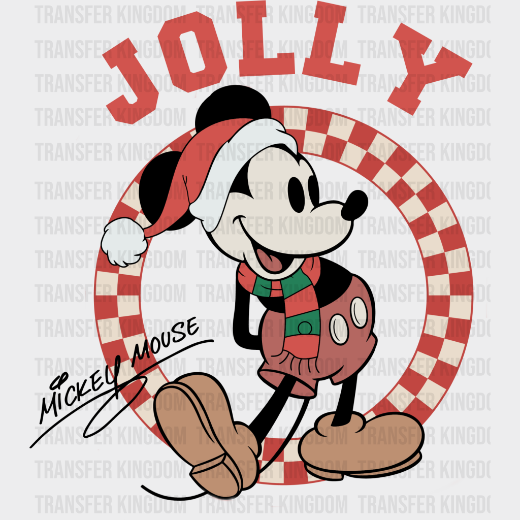 Jolly Disney Christmas Design - Dtf Heat Transfer