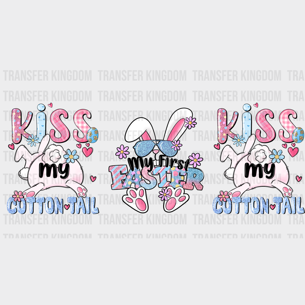 Kiss My Cotton Tail Easter UV DTF Transfer Cup Wrap UV DTF Sticker - Transfer Kingdom