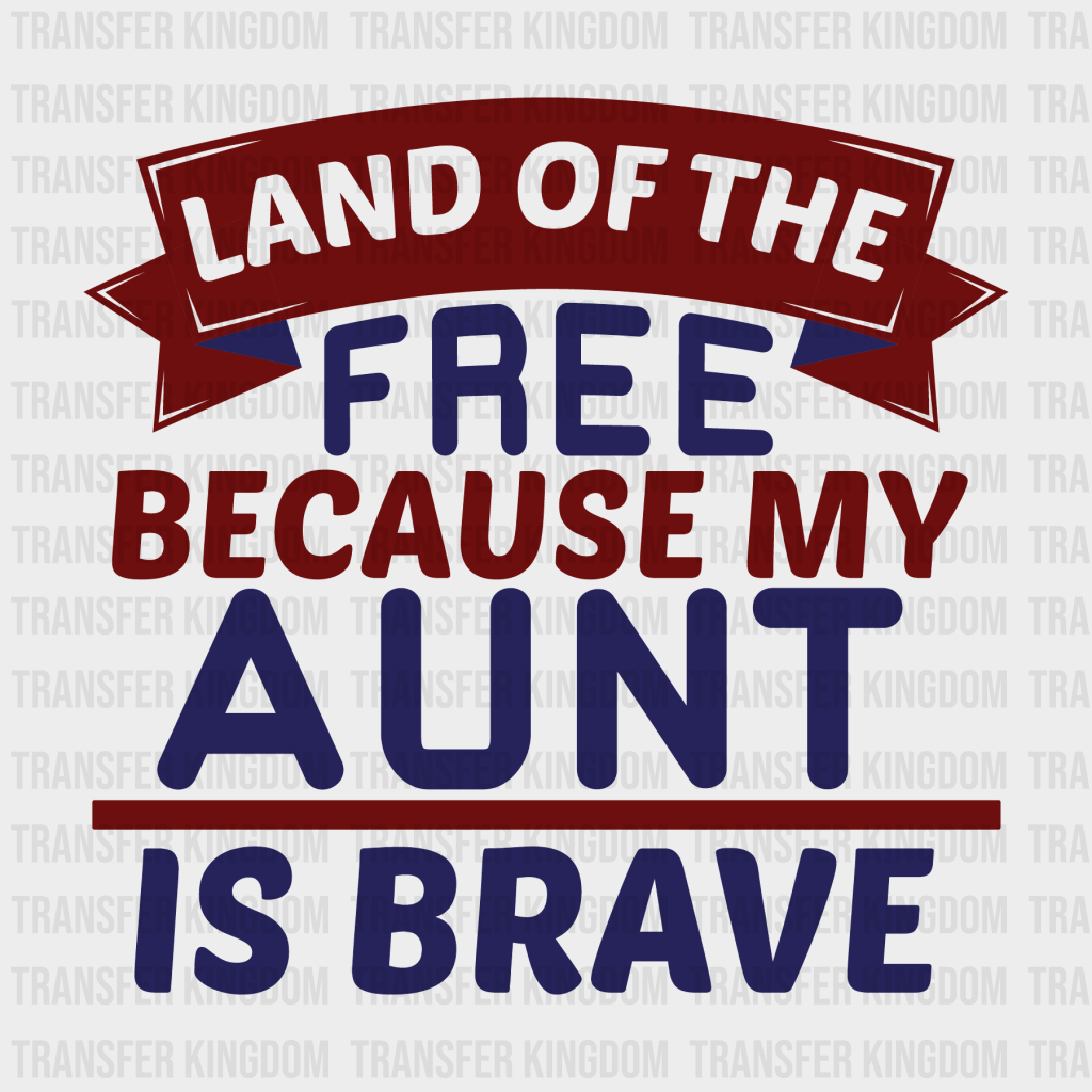 Land Of The Free - Memorial Day DTF Transfer - Transfer Kingdom