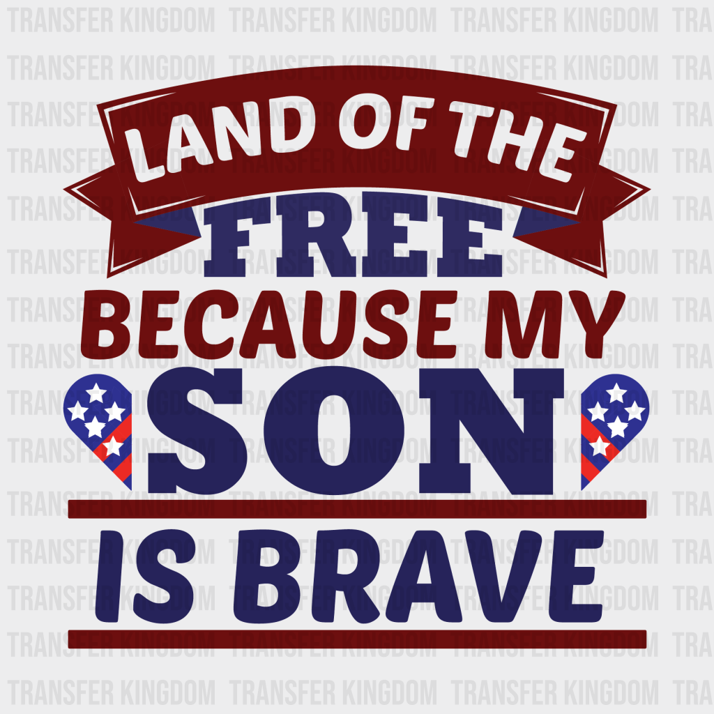 Land Of The Free - Memorial Day DTF Transfer - Transfer Kingdom