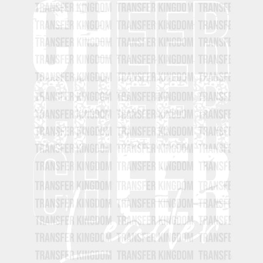 Leopard Cheer Leader Design - Cheerleader Dtf Heat Transfer Unisex S & M (10’’) / Light Color